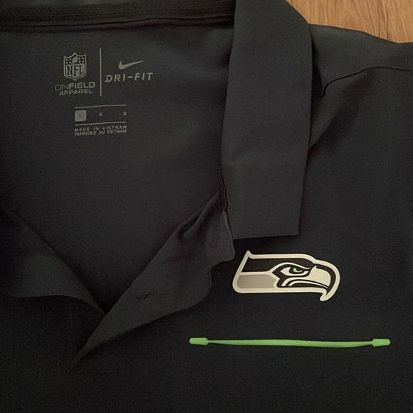 NWT Nike Seahawks Polo, Size L - Picture 2 of 6
